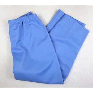 VINTAGE WOMEN'S BLUE CROPPED ELASTIC WAIST PULL-ON PANTS  LENOX SQUARE - SIZE XL
